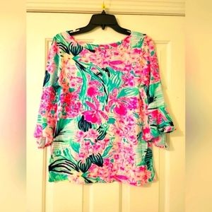 🌸Lilly Pulitzer Fontaine Top in "Multi via Flora"🌸
